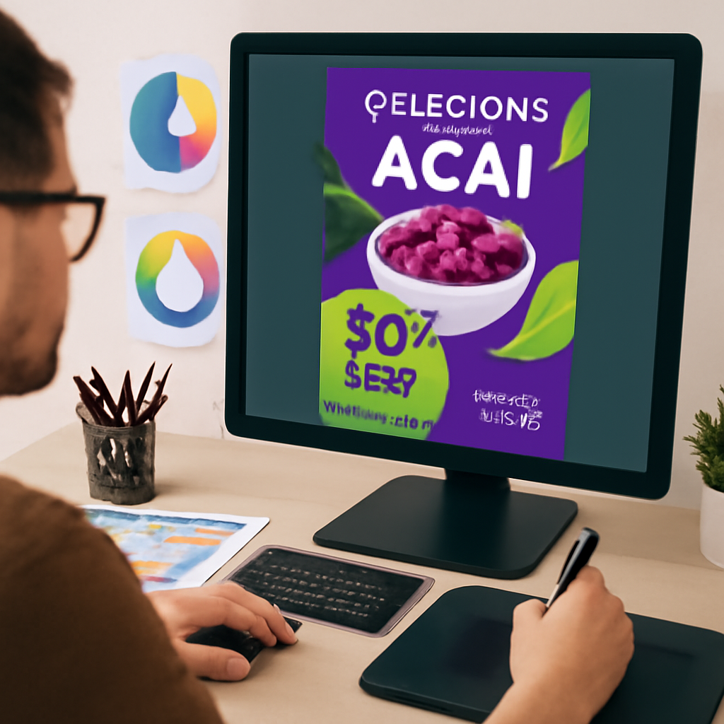 Designer gráfico para Açaíteria