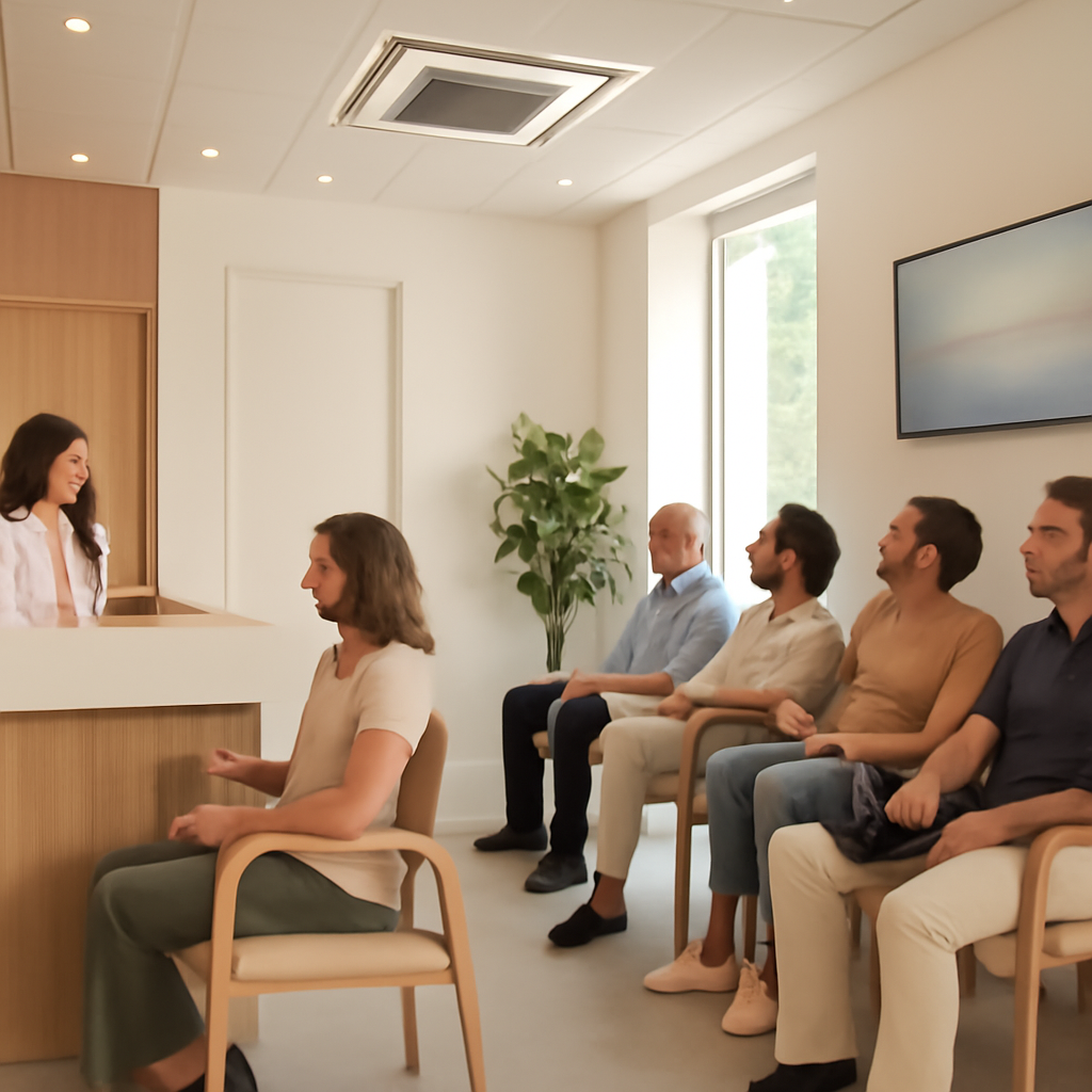 TV corporativa na recepção: como escolher um plano SKY para clínica ou consultório sem errar
